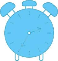 Alarm Clock Icon In Blue And White Color. vector