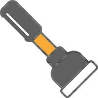 Flat Style Plunger Grey And Orange Icon. vector