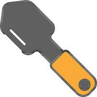 Flat Style Trowel Grey And Orange Icon. vector