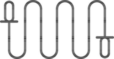 Flat Style Skipping Rope Linear Icon. vector