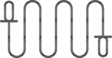 Flat Style Skipping Rope Linear Icon. vector