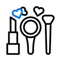 Cosmetic love icon duocolor blue style valentine illustration symbol perfect. vector