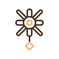 decoración icono duocolor marrón color estilo chino nuevo año símbolo Perfecto. vector