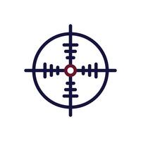 Target icon duocolor maroon navy colour military symbol perfect. vector