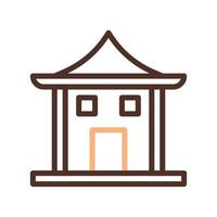 Arch icon duocolor brown colour style chinese new year symbol perfect. vector