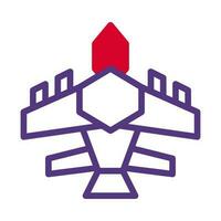 airplane icon duotone red purple colour military symbol perfect. vector