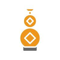 Jar icon solid style orange grey colour chinese new year symbol perfect. vector