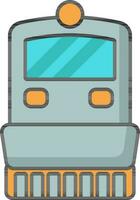 Colorful Train Icon In Flat Style. vector