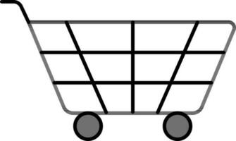 ilustración de compras carro icono en plano estilo. vector