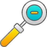 Zoom Out Icon Or Symbol In Yellow And Blue Color. vector