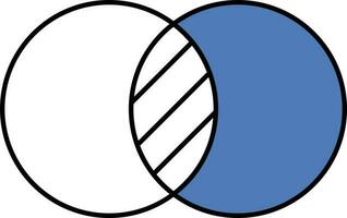 Intersection Icon In Blue And White Color. vector