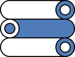 Slider Bar Icon In Blue And White Color. vector