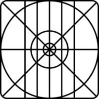 Dimensions And Development Grid Black Icon In Flat Style. vector