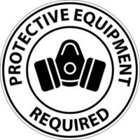 Symbol Floor Sign, Protective Equipment Required vector
