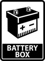 Symbol Battery Sign Battery Box On White Background vector