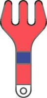 Fork Icon In Red And Blue Color. vector