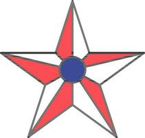 estrella icono en rojo y blanco color. vector