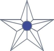 estrella icono en azul y blanco color. vector