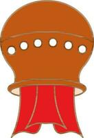Cloth In Kalash Icon in Red and Brown Color. vector