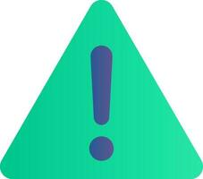 Blue And Green Warning Triangle Symbol Or Icon. vector