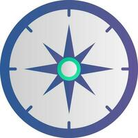 Isolated Compass Icon In Blue Color. vector