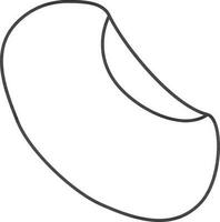 Seed or Beans Icon In Thin Line Art. vector