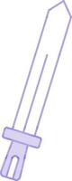 Sword Icon Or Symbol In Purple And White Color. vector