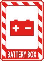 Symbol Battery Sign Battery Box On White Background vector