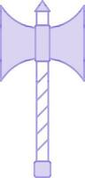 Double Axe Or Labrys Icon In Purple And White Color. vector