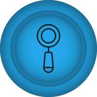 Search Or Zoom Button Flat Icon In Blue Color. vector