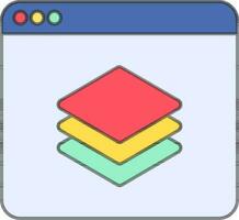 Colorful Web Layer Icon In Flat Style. vector