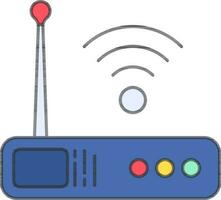 Colorful Wireless Router Icon In Flat Style. vector