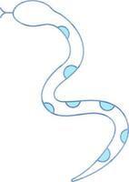 Blue And White Snake Icon Or Symbol. vector