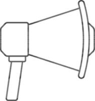 Flat Style Megaphone Icon In Line Art. vector