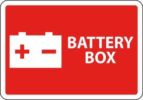 Symbol Battery Sign Battery Box On White Background vector