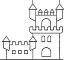 Belem Icon In Black Line Art. vector