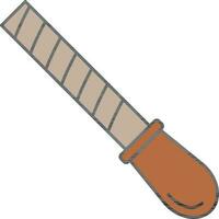 Chisel Icon In Brown Color. vector