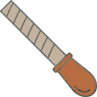 Chisel Icon In Brown Color. vector