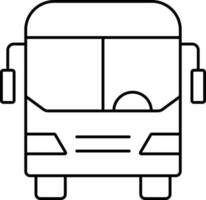 Bus Icon In Black Line Art. vector