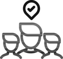Selection icon in thin line art. vector