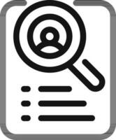 CV check icon in black line art. vector