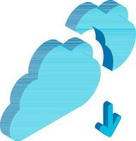 3D illustration of cloud computing. vector