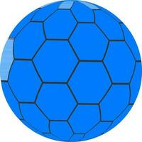 Isolated football isometric icon in blue color. vector