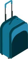 Luggage or travel bag icon in blue color. vector