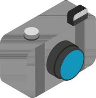 Isolated icon or symbol of camera in 3d. vector