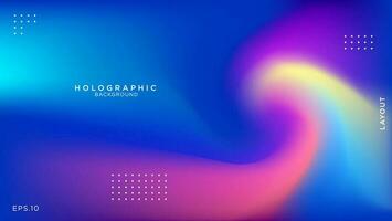 Abstract Blurred Holographic Background vector