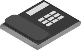 Telephone icon or symbol in gray color. vector