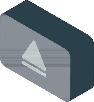 adelante o jugar botón icono en 3d. vector