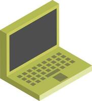 3D isometric of laptop icon. vector