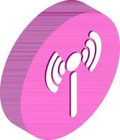 Vector illustration of WIFI Network element in pink color.